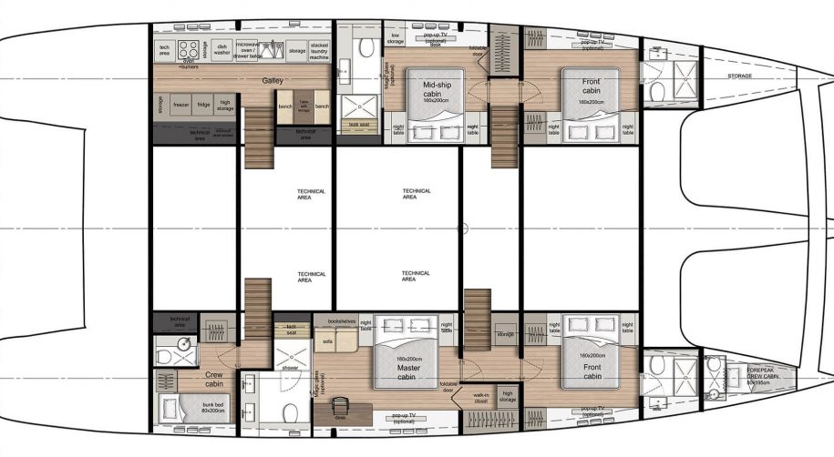 SUNREEF 80 SAILING layout 1