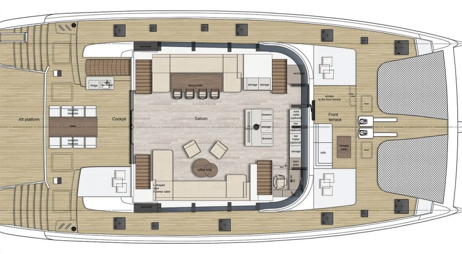 SUNREEF 80 SAILING layout 3