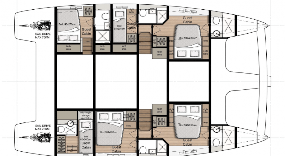 SUNREEF SAIL 50 layout 4
