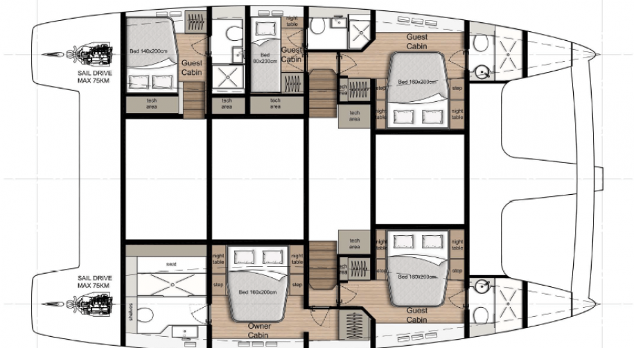 SUNREEF SAIL 50 layout 6